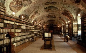 Interior of the Strahov Library, Prague, Czech Republic