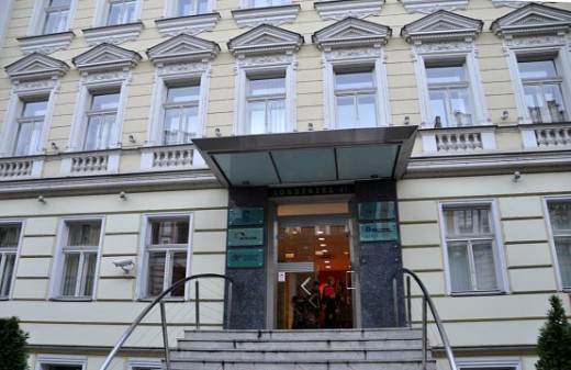 UNYP building in the historic district of Prague