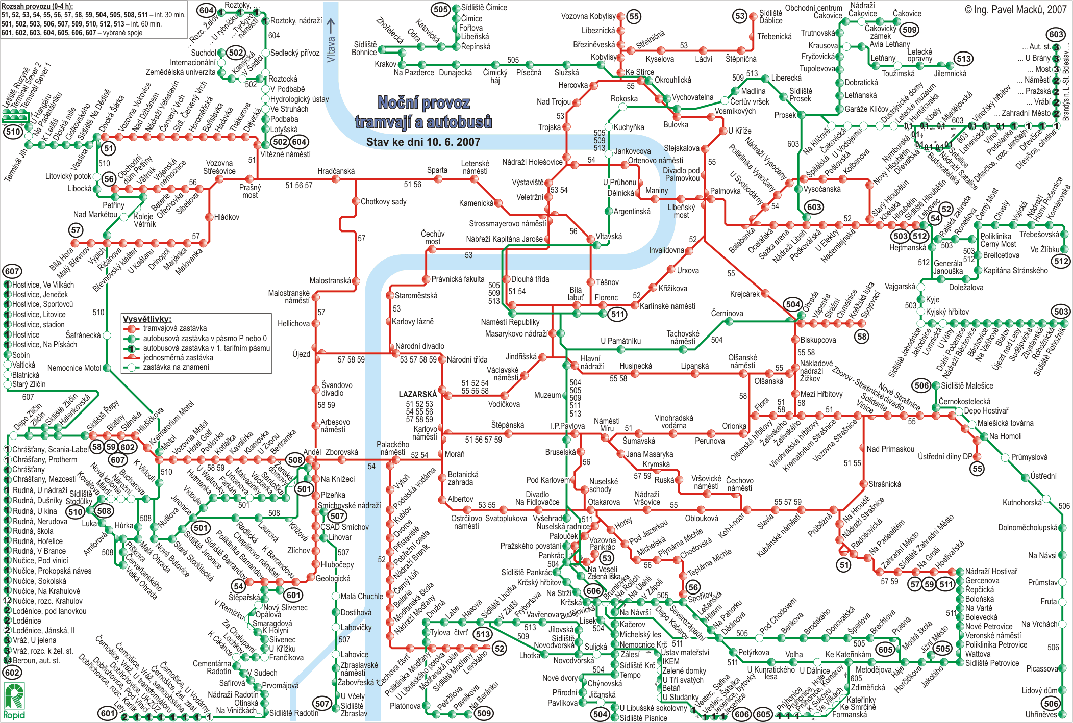 English map prague metro Prague Tram