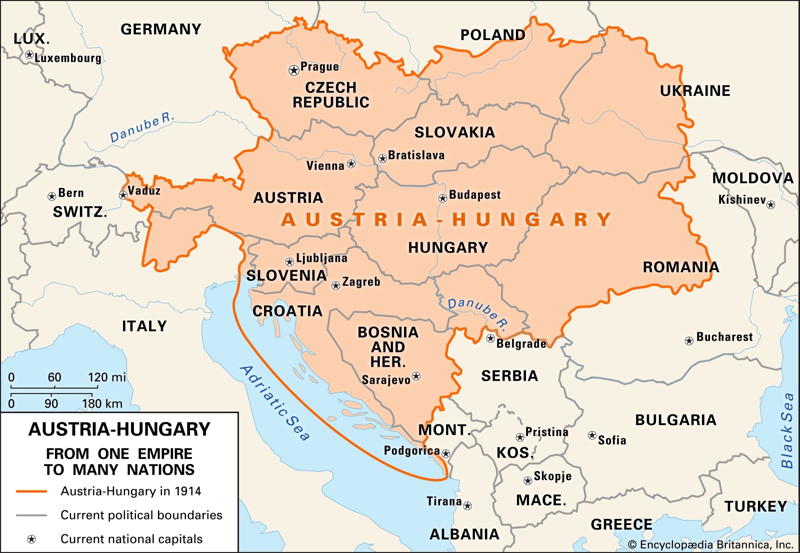 Austro Hungary Empire Map 