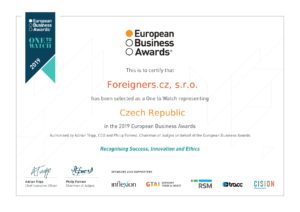 Foreigners Agency Win Two Prizes European Business Awards