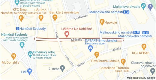 Koblizna Street - Linking Malinovskeho Square to Freedom Square 