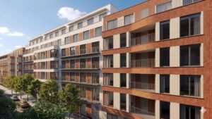 Exterior of Fellows Jaselská, a new premium apartment building offering fully furnished flats for rent in Brno's historic city centre.